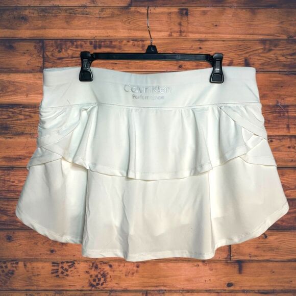 5 for $25🔥Calvin Klein Performance Stretch White Skort (Skirt/ Shorts) XXL - Picture 2 of 7